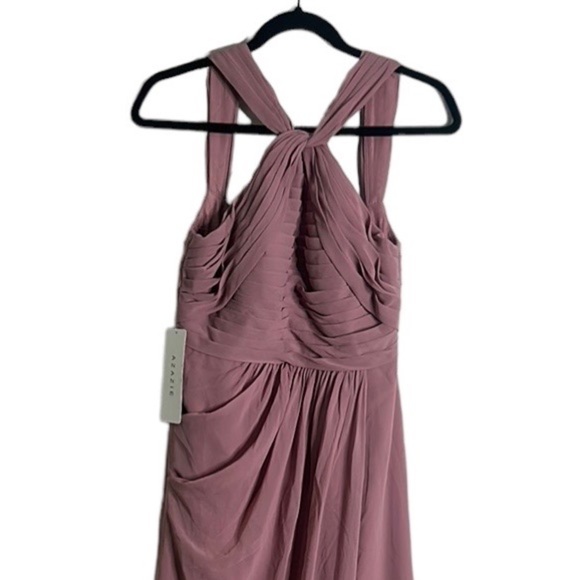 AZAZIE bridesmaids maxi dress dusty pink size 4 new - Picture 5 of 15